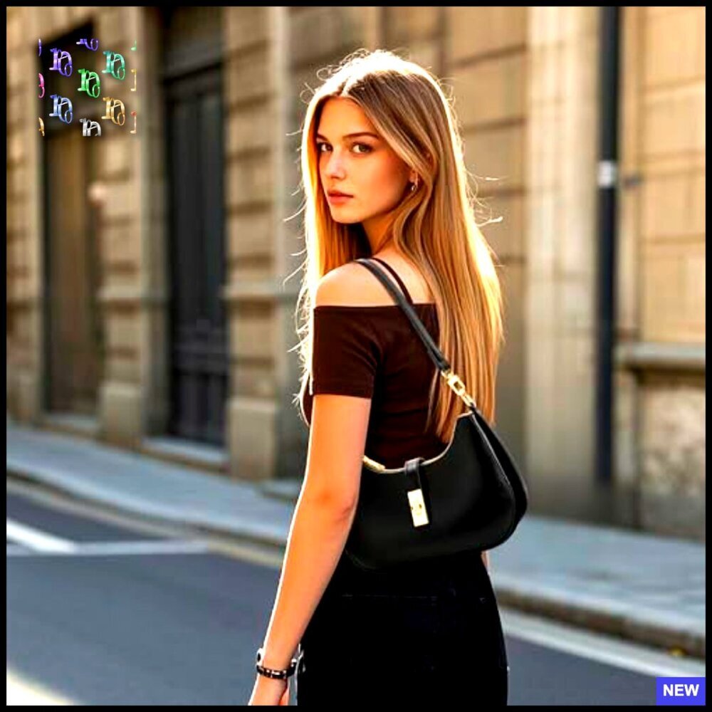 Retro Hobo Shoulder Bag Vegan Leather Small Clutch Purse Zipper Closure - Picture 2 of 7
